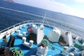 Marine accessories on the deck of a ferry