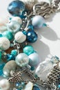 marine author bracelete with pearls and gemstones. fashion and jewelry concept
