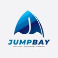 Marine Bay Surfing Tour Adventure A Letter Type Logo