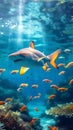 Marine beauty Fish in majestic underwater scene, blue sea