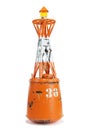 Marine buoy isolated on white background Royalty Free Stock Photo