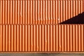 Marine and carrier insurance concept. Cargo container yard. cargo shipping container box in logistic shipping yard. colorful cargo Royalty Free Stock Photo