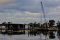 Marine Construction, a new dock being built on the Ortega River in Jacksonville Florida