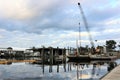 Marine Construction, a new dock being built on the Ortega River in Jacksonville Florida