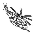 Marine Corps Helicopters Icon. Doodle Hand Drawn or Outline Icon Style Royalty Free Stock Photo