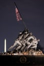 Marine Corps Memorial At Night Royalty Free Stock Photo