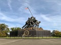 Marine Corps War Memorial with a blue sky