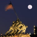 Marine Corps War Memorial at dusk, Arlington VA Royalty Free Stock Photo