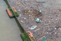 Marine debris, also known as marine litter tends to accumulate at the center of gyres and on coastlines