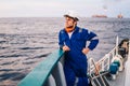 Marine Deck Officer or Chief mate on deck of offshore vessel