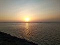 Marine Drive in Mumbai from sea side of Geeta Nagar Royalty Free Stock Photo