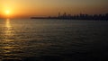 Marine Drive at sunset. Mumbai, India Royalty Free Stock Photo