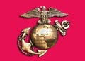 Marine Eagle ,Globe and Anchor. Royalty Free Stock Photo