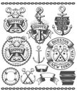 Marine emblem with anchors