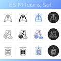 Marine exploration icons set Royalty Free Stock Photo