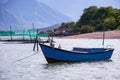 Marine fish farm in Vietnam. Floating houses Royalty Free Stock Photo