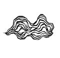 Marine geometric background with stylized black waves on a light background. Water Wave abstract design.black lines on the white b