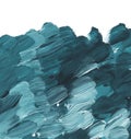 Marine green acrylic paint brush stroke