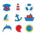 Marine icons.