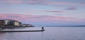 A Marine Lake at Sunset, West Kirby, England, UK