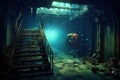 Titanic Shipwreck interior Underwater