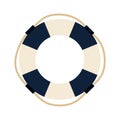 Marine lifebuoy icon. Color vector illustration of a flat style. White isolated background. Royalty Free Stock Photo