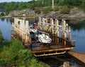 A marine lift in northern ontario