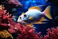 Marine magic Tropical underwater scene with vibrant fish and coral Royalty Free Stock Photo