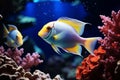 Marine magic Tropical underwater scene with vibrant fish and coral Royalty Free Stock Photo