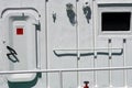 Marine metallic warship door and window background Royalty Free Stock Photo