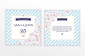 Marine nautical flower wedding invitation