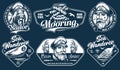 Marine nautical prints, sea or ocean captain