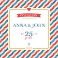 Marine nautical wedding invitation