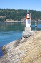 Marine navigation lights powered by photoelectric cells Royalty Free Stock Photo