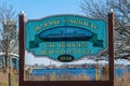 The Marine Parkway - Gil Hodges Memorial Bridge sign in Brooklyn, New York