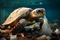 Marine peril Plastic pollution endangers sea turtles and ocean environments