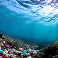 a Marine pollution under the sea