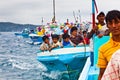 Marine procession Royalty Free Stock Photo