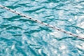 Marine rope over blue sea