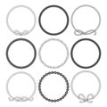 Marine Rope Round Frames Set Royalty Free Stock Photo
