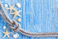 Marine rope with sea shells