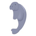 Marine seacow icon cartoon vector. Sea dugong