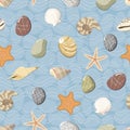 Marine seamless pattern