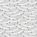 Marine seamless pattern with seagulls. Background with flying bi Royalty Free Stock Photo