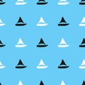 Marine seamless pattern. Simple print with silhouettes of sailboats. Royalty Free Stock Photo