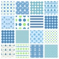 Marine seamless patterns Royalty Free Stock Photo