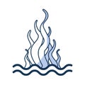 Marine seaweed sealife icon