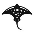 Marine stingray icon simple vector. Fish animal