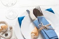 Marine table setting Royalty Free Stock Photo