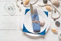 Marine table setting Royalty Free Stock Photo